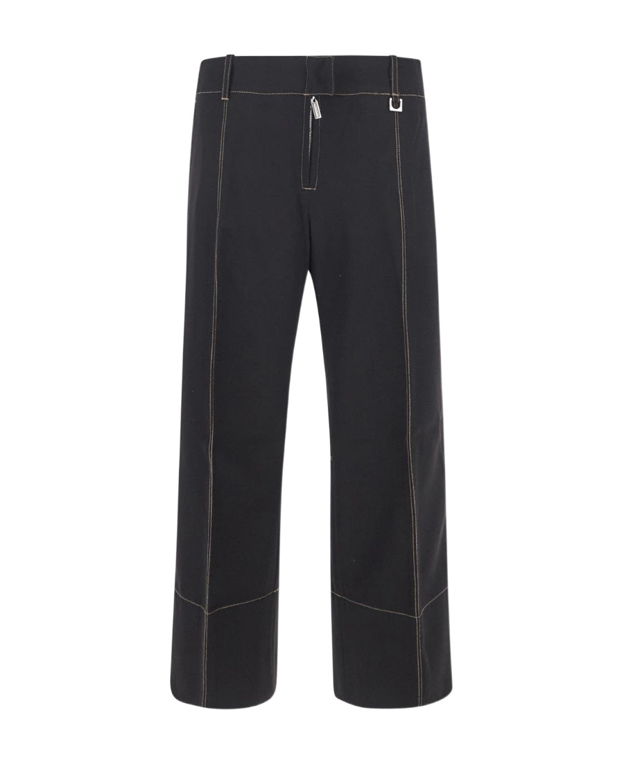 Shop Jacquemus Le Pantalon Areia Cropped Trousers In Black