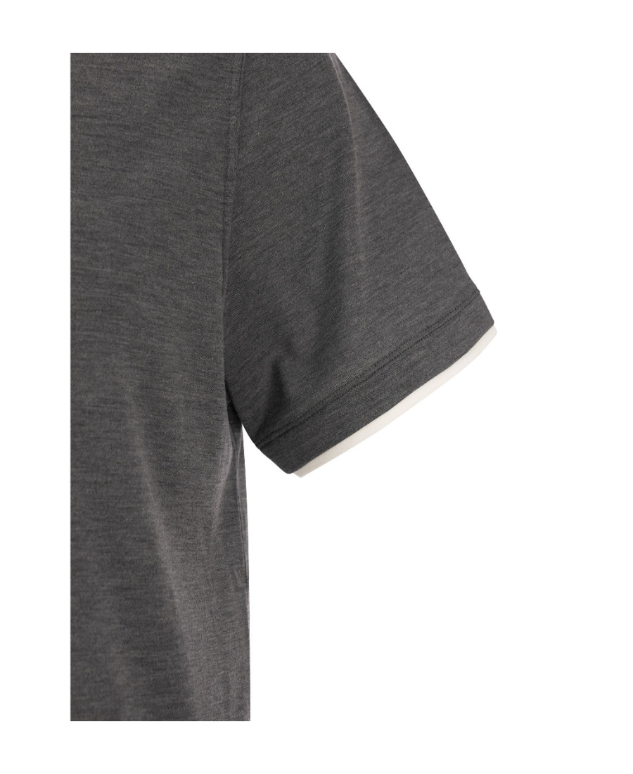 Brunello Cucinelli Basic Silk-blend T-shirt In Black