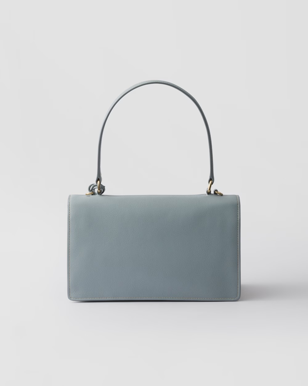 Shop Prada Soft Sound Medium Leather Shoulder Bag In Opal