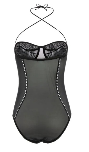 Shop Oseree Gem-embellished Bodysuit