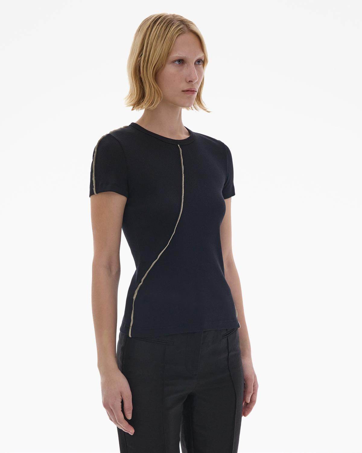 Helmut Lang Twist Cotton T-shirt In Black