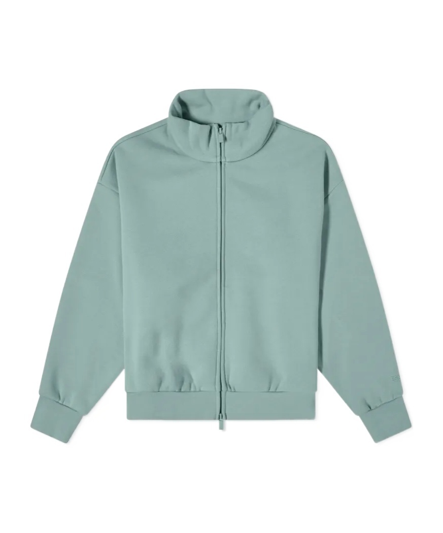 Essentials Fullzip Cotton-blend Jacket In Green