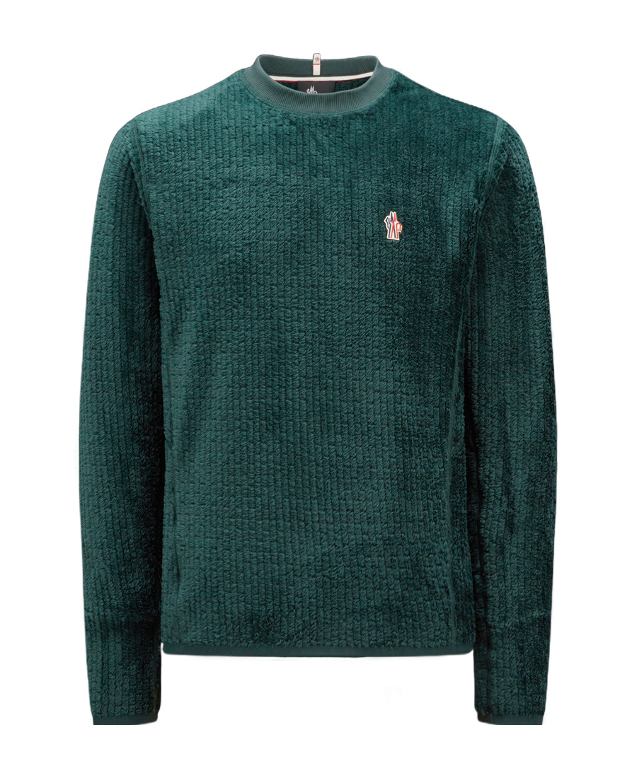 Moncler Grenoble Day-namic Logo-patch Sweatshirt In Green