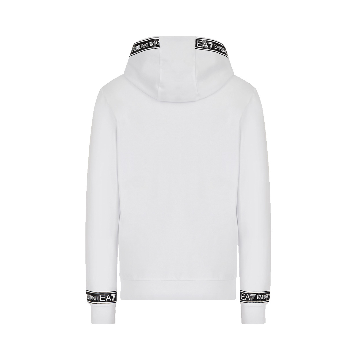 Ea7 Zippered Casual Jacket In White