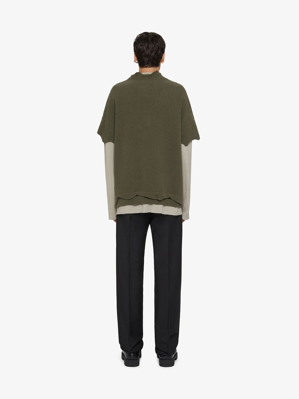 Givenchy Wool Long-sleeved T-shirt In Brown