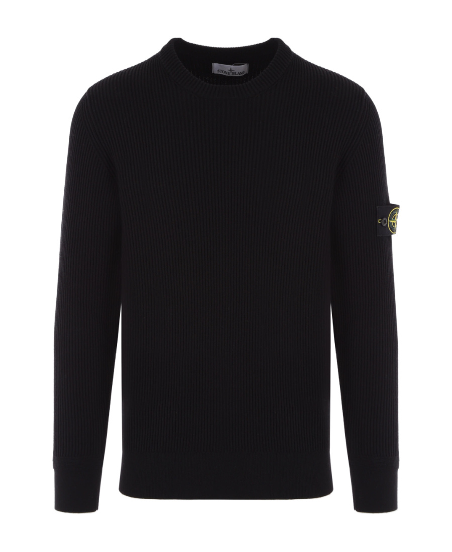 Stone Island Cotton Sweatshirt In Black
