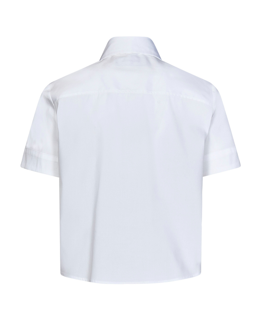 Dsquared2 Cropped Short-sleeve Shirt In White