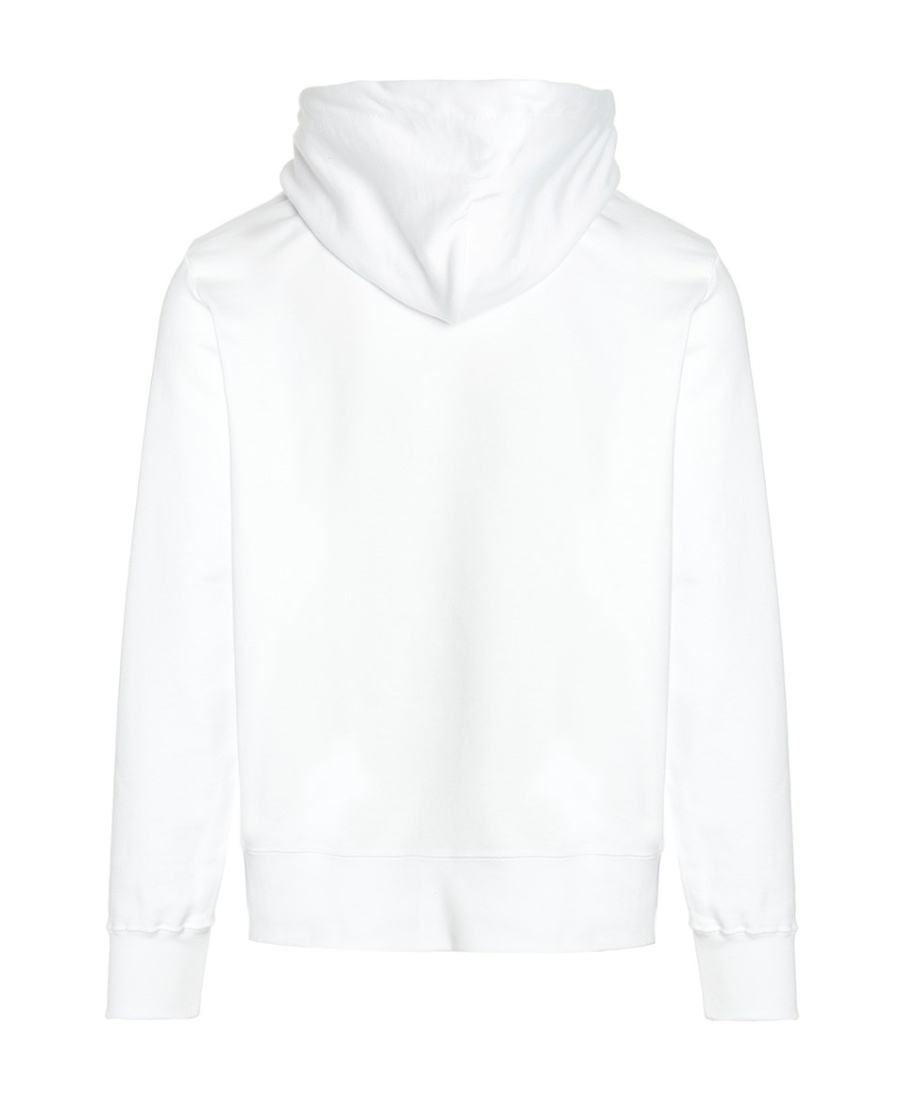 Gcds Cotton Alien-patch Drawstring Hoodie In White