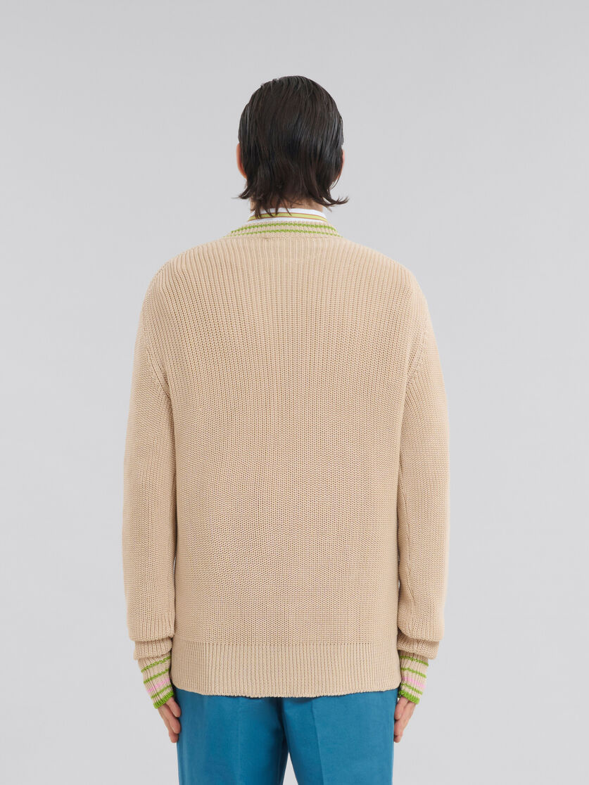 Shop Marni Beige Cotton Jumper With Patches In Nude