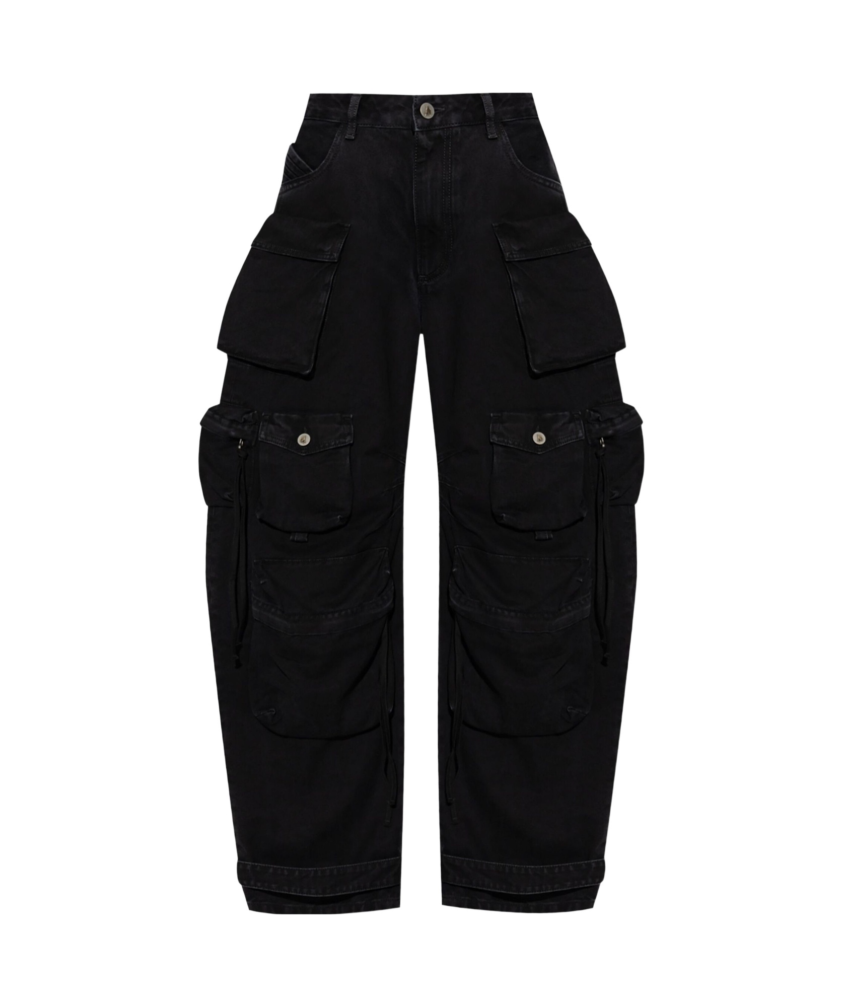 Shop Attico Fern Cargo Jeans In Black