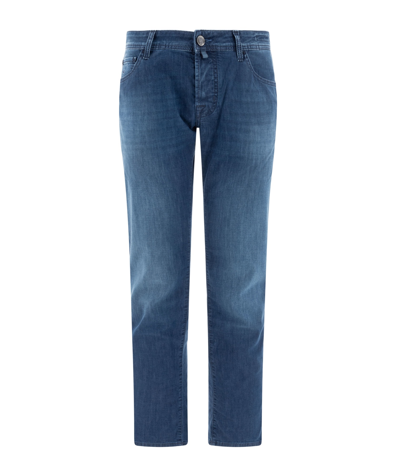 Jacob Cohen Blue Slim Five Pockets Jeans With Logo Patch In Blue