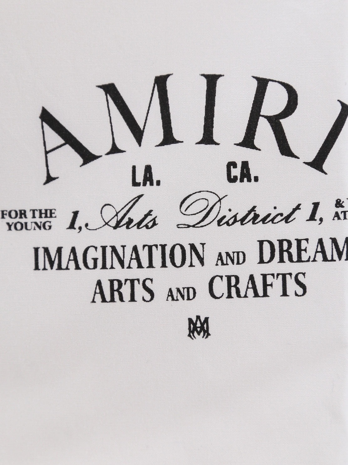 Amiri Convertible-collar Logo-print Silk-twill Shirt In White