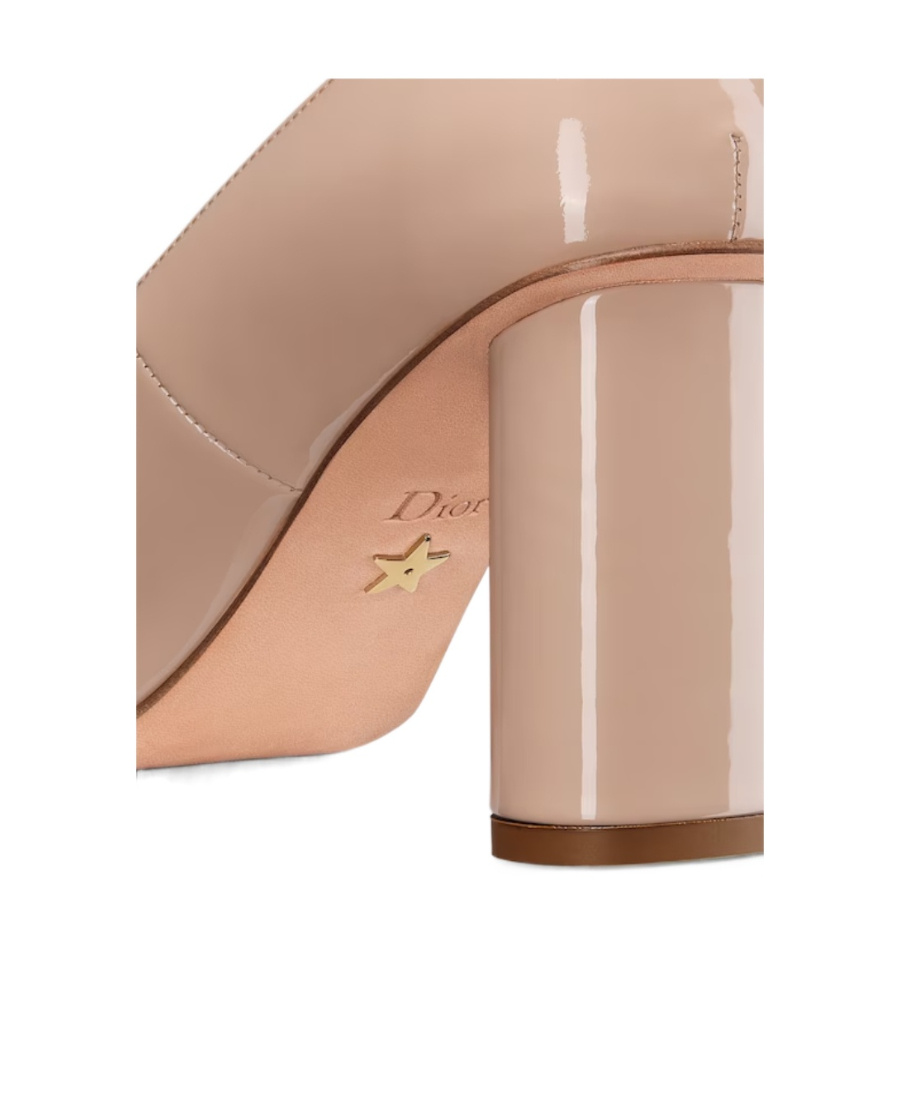 Dior Cd Logo Clasp High Heels In Nude