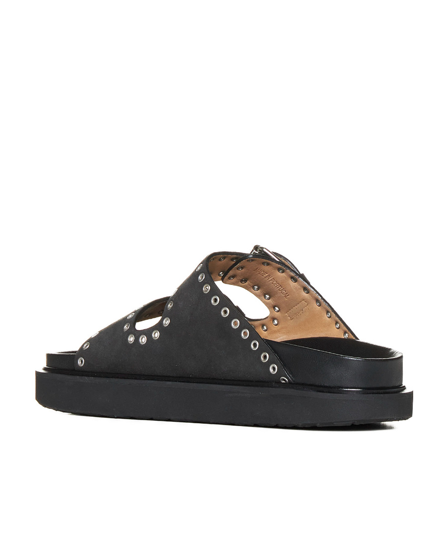 ISABEL MARANT ISABEL MARANT BUCKLE DETAILED SLIP-ON SANDALS 