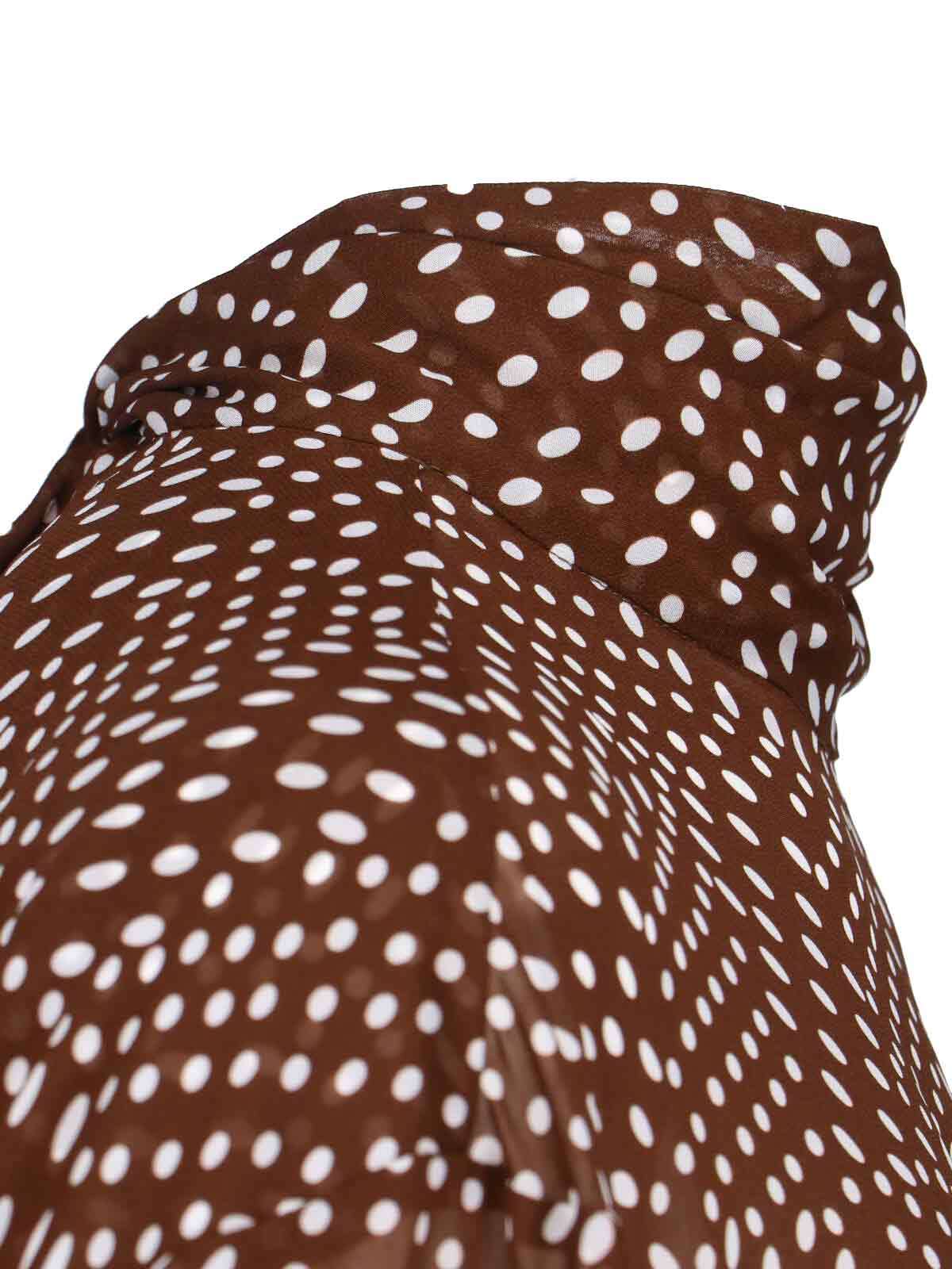 Dries Van Noten Dot Patterned Shirt In Burgundy