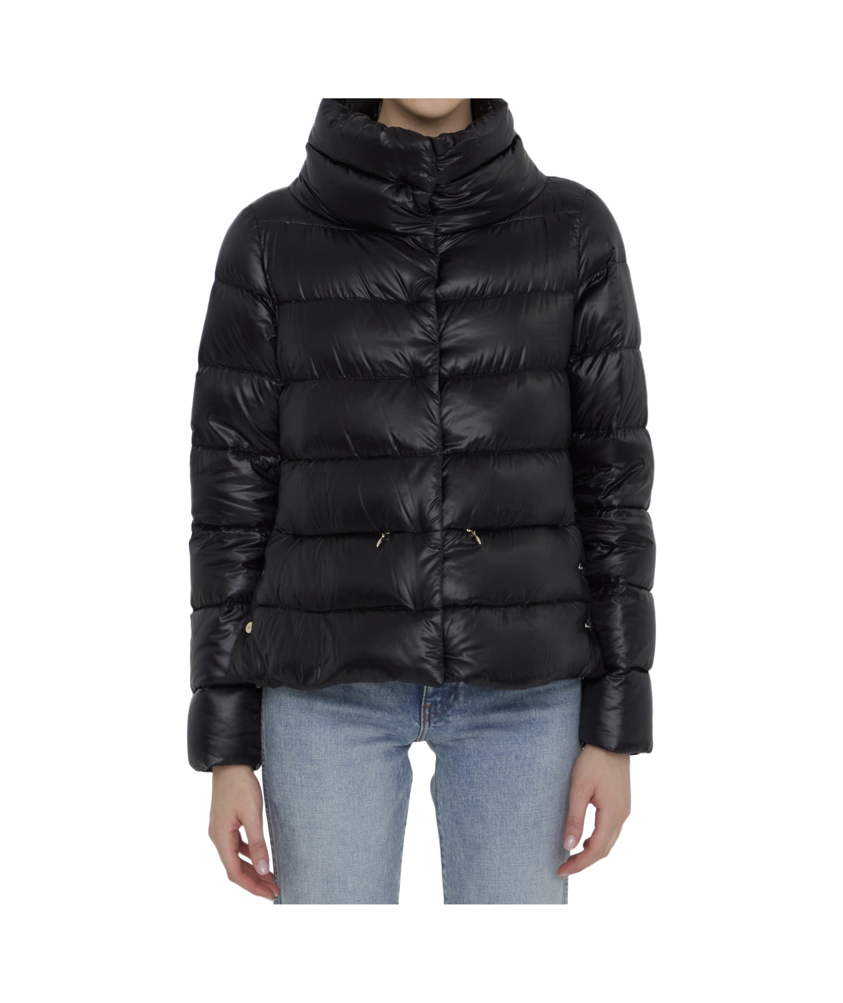 Herno Light Padded Jacket With High Neck In Black