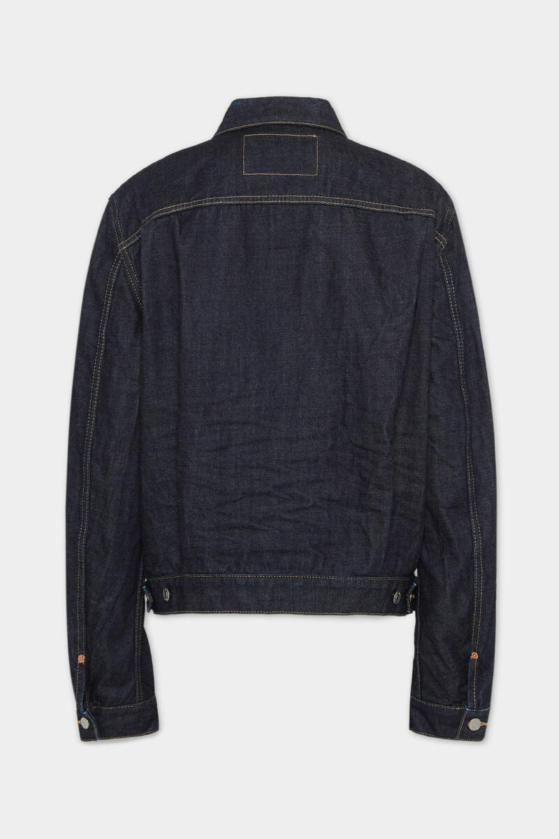 Dsquared2 Embroidered Denim Jacket In Blue