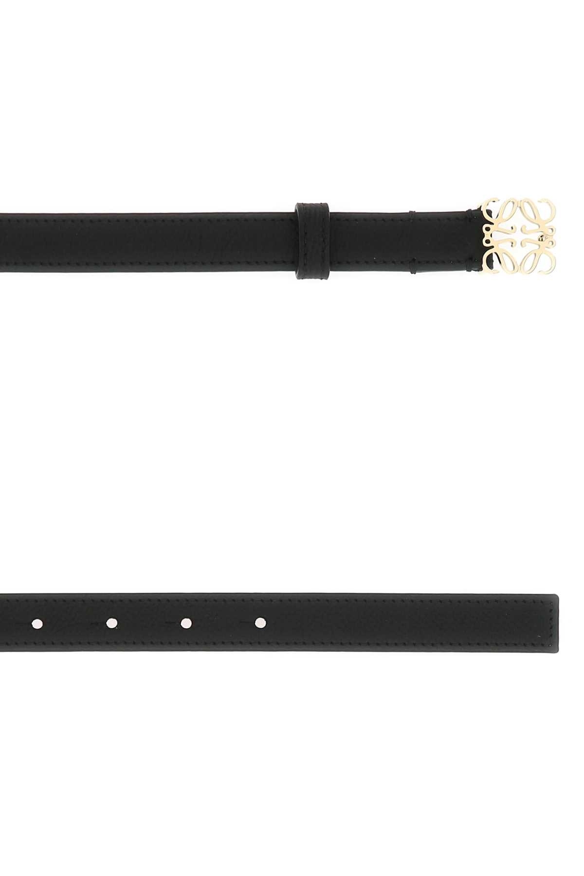 Loewe Anagram Belt In Smooth Calfskin In Black