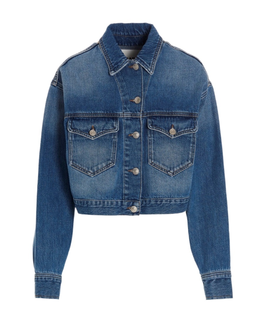 Isabel Marant Étoile Cropped Denim Jacket In Blue