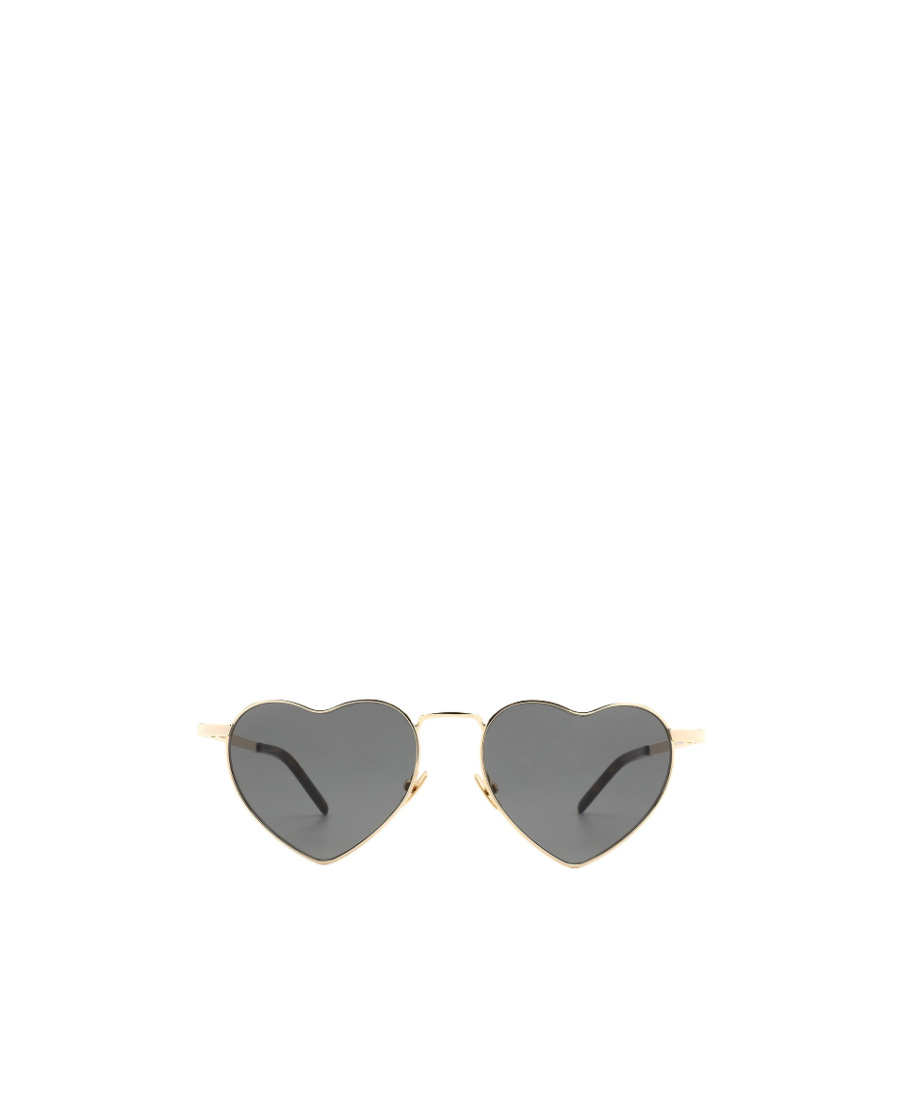 Saint Laurent Eyewear Loulou Heart-shape Frame Sunglasses In Gray