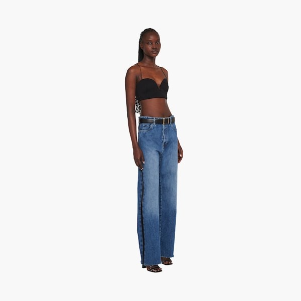 Miu Miu Five-pocket Low-rise Wide-leg Jeans In Blue