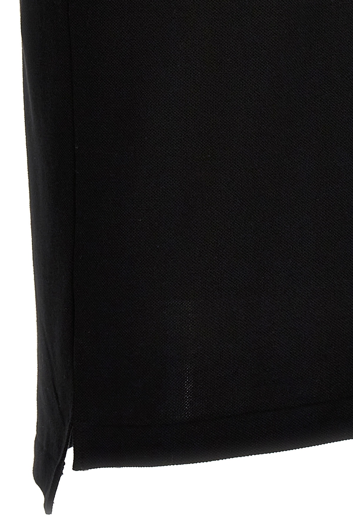 Comme Des Garçons Play Polo Shirt With Ribbed Collar And Straight Hem In Black