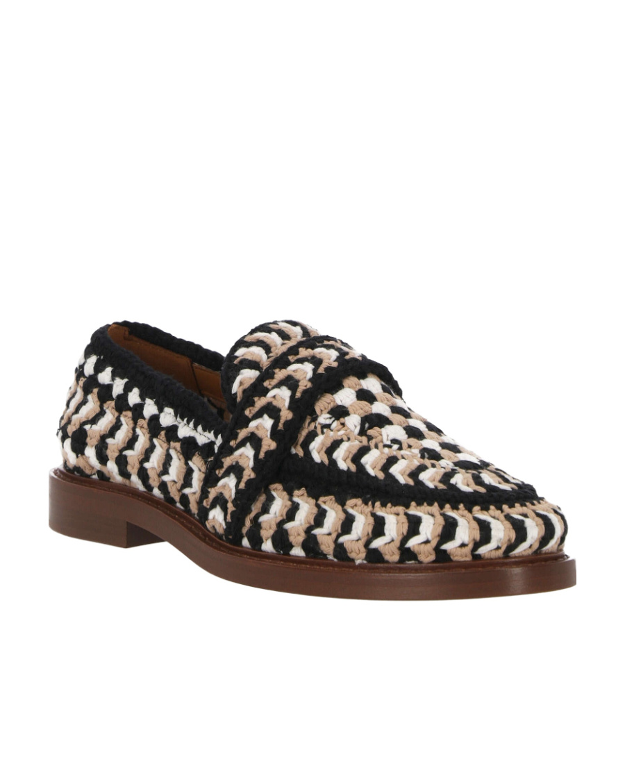 Chloé Wear Happy Shoes With A Round Head. In Black