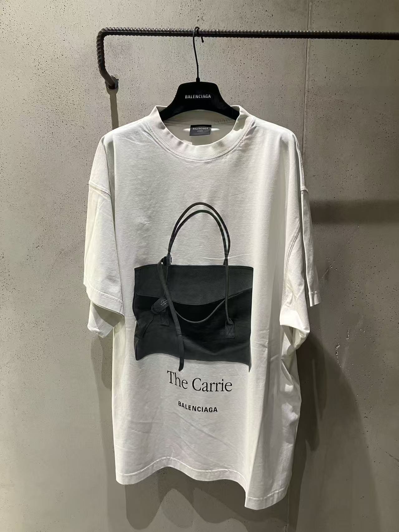 Balenciaga Oversized Graphic Print T-shirt In Gray