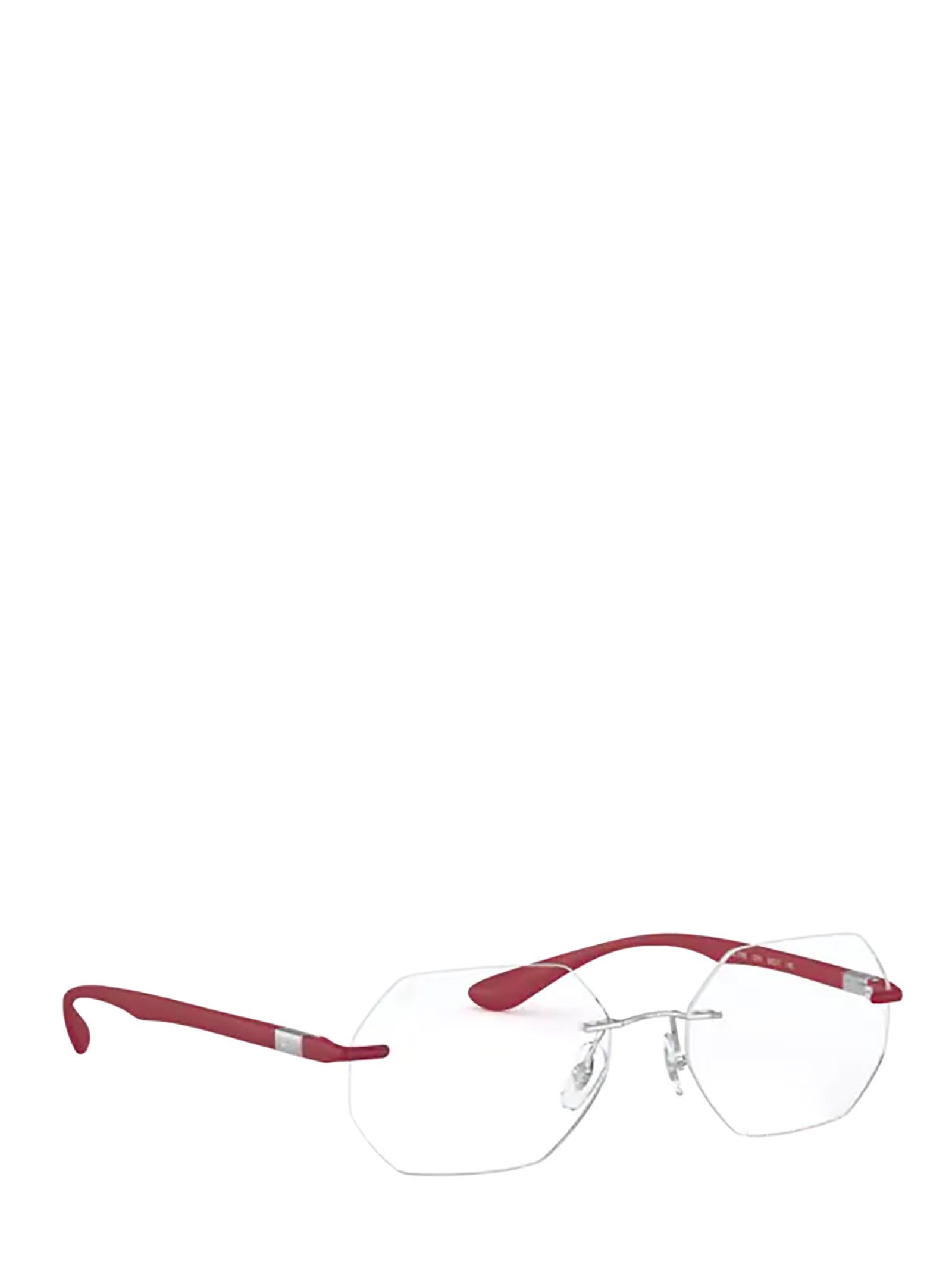 Ray Ban Rimless Transparent Glasses In White