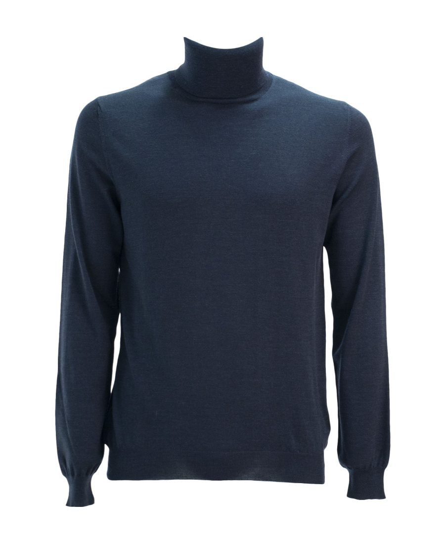 Zanone Roll-neck Long-sleeve Jumper In Black