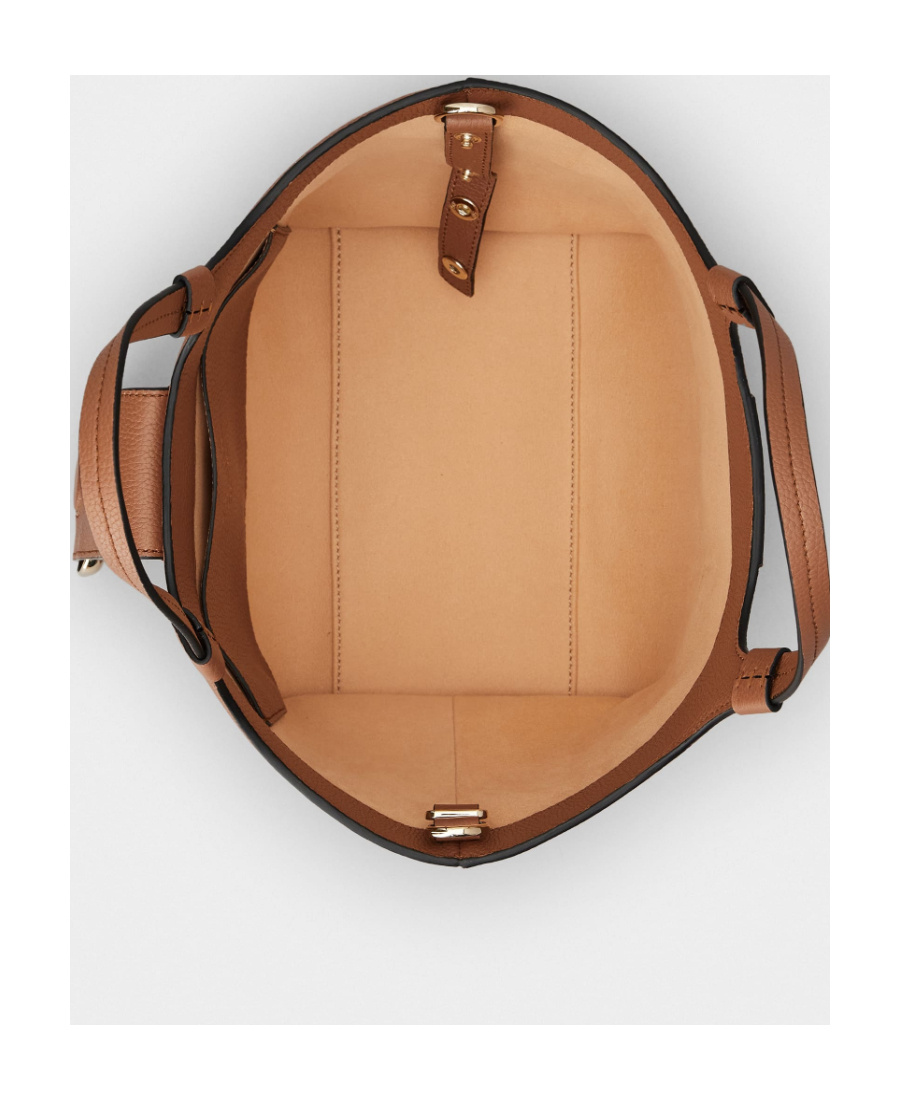 Shop Roger Vivier Viv' Choc Mini Shopping Bag In Leather In Brown