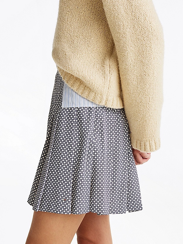 Tommy Hilfiger Pleated Miniskirt In Gray