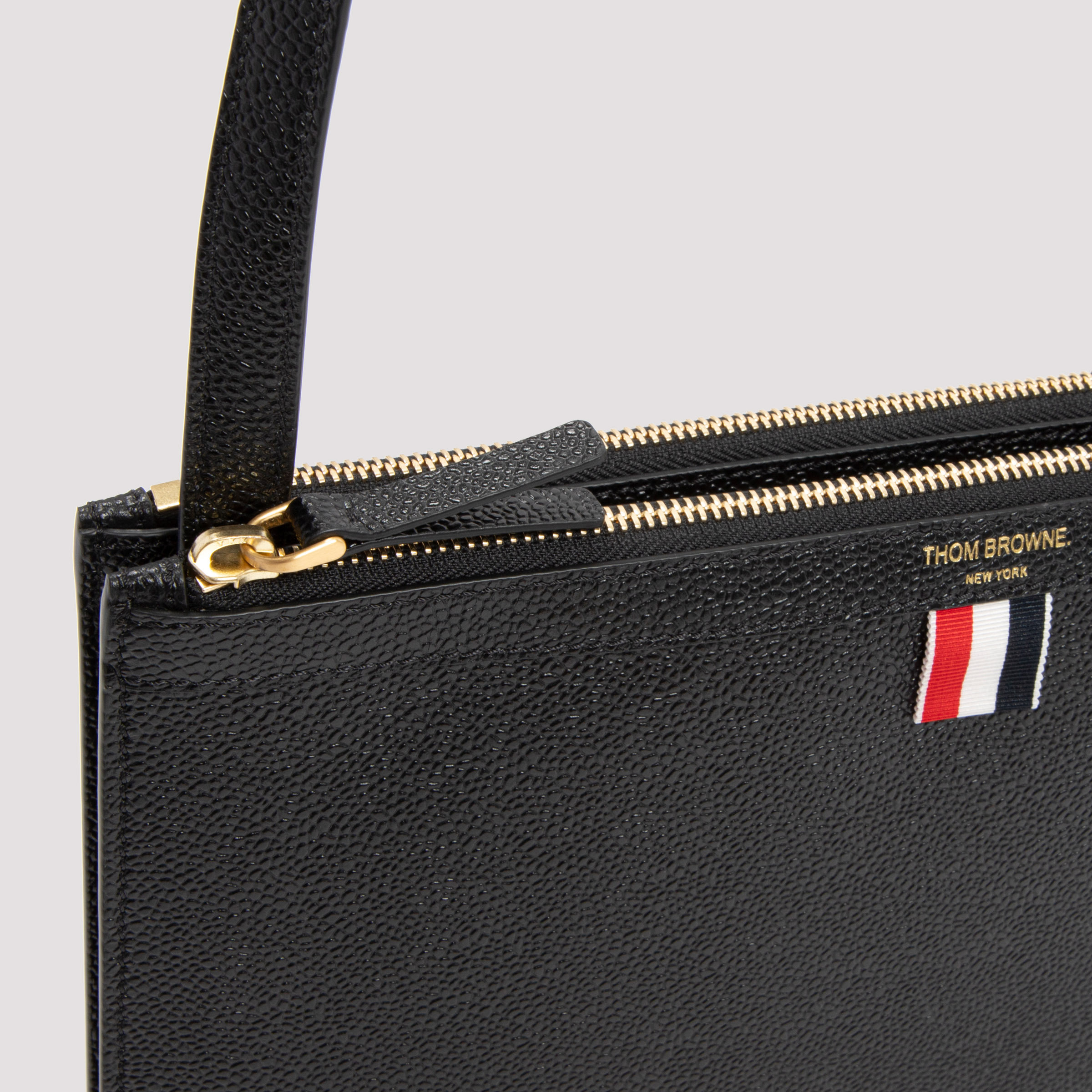 Thom Browne Logo-print Crossbody Bag In Black