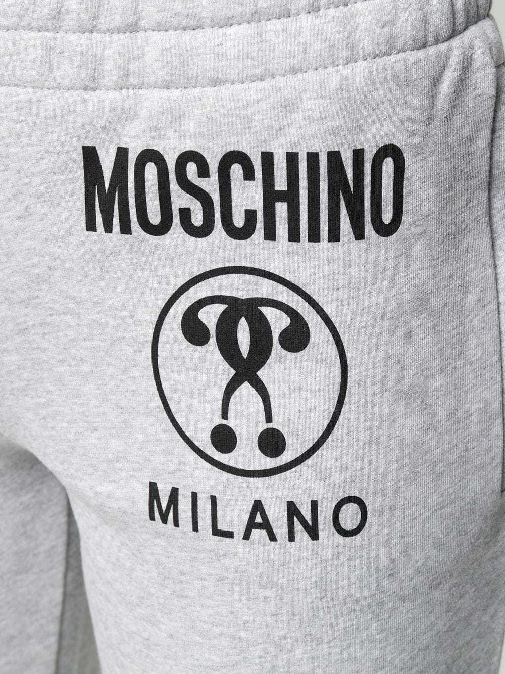 Moschino Logo Printed Sweatpants In White