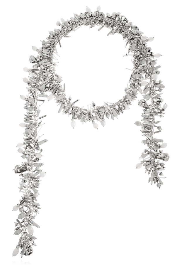 Dries Van Noten Patterned Necklace In Silver