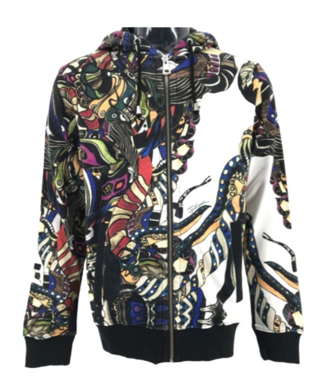 Just Cavalli Long-sleeved Casual Jacket In Black