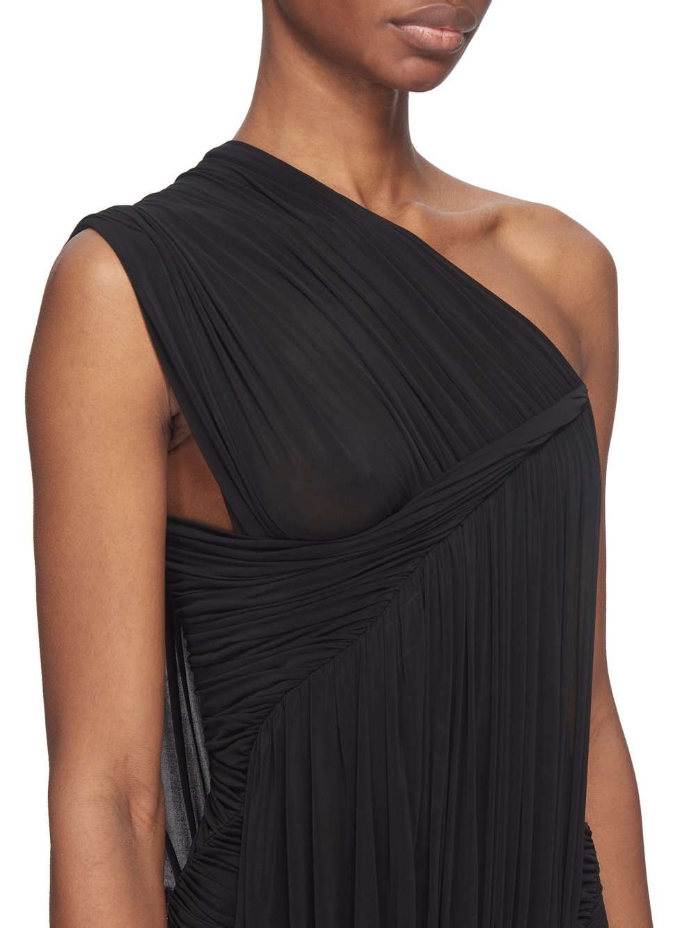 Shop Rick Owens One-shoulder Mini Dress In Black