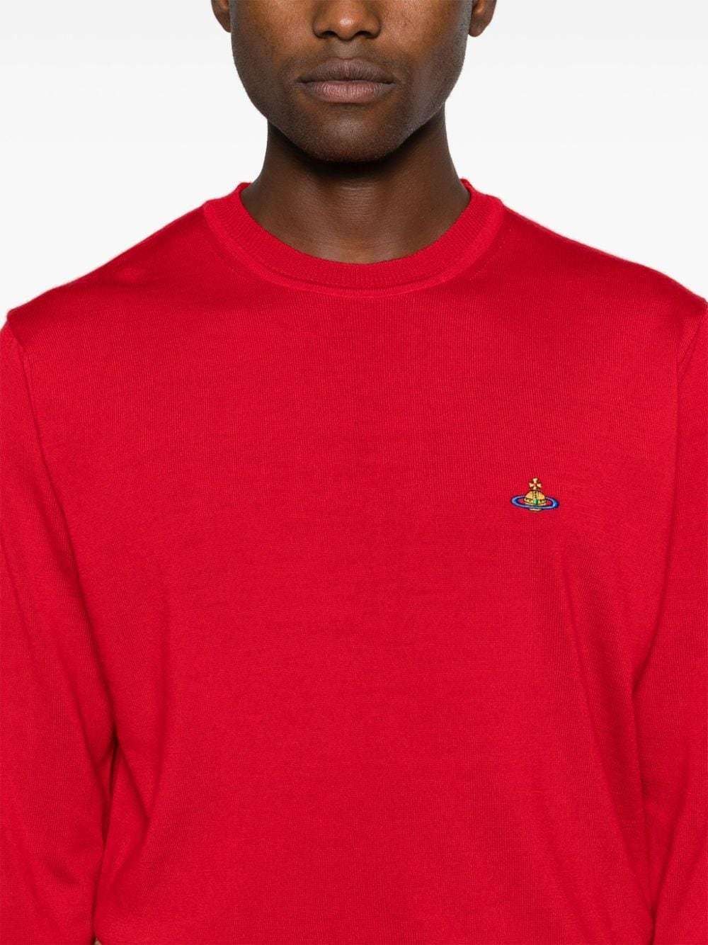 Vivienne Westwood Wool Knit Crewneck Sweater In Red