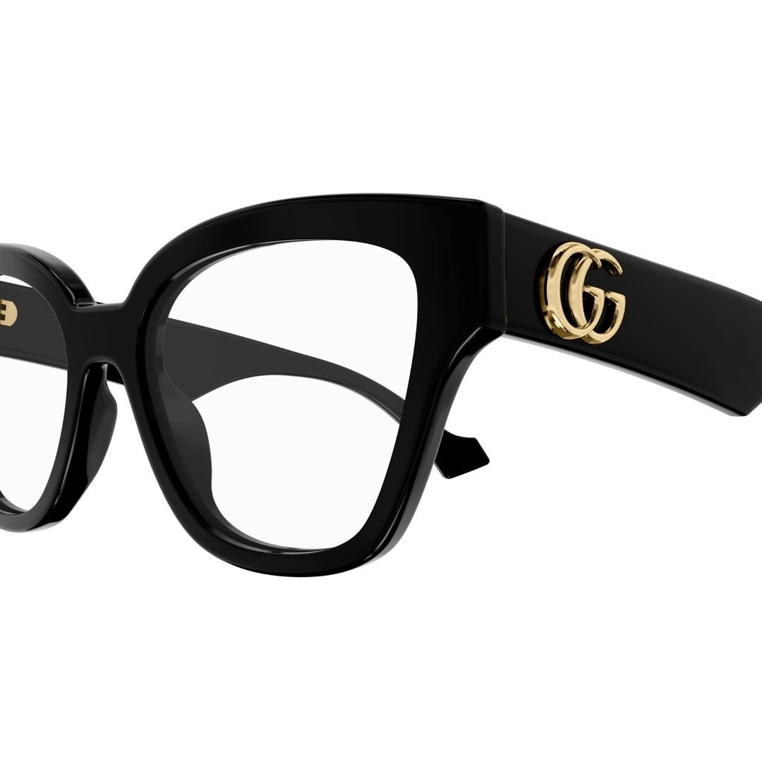 Gucci Square-frame Logo-plaque Glasses In Black