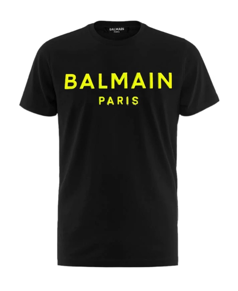 Balmain Logo Detailed Crewneck T-shirt In Black