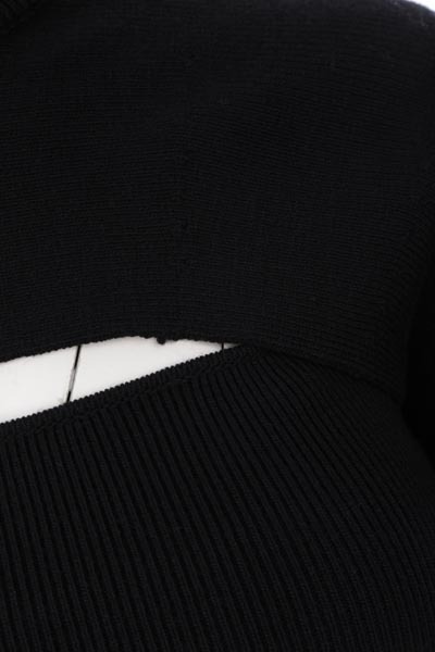 Tom Ford Cut-out Virgin Wool-blend Jumper In Black