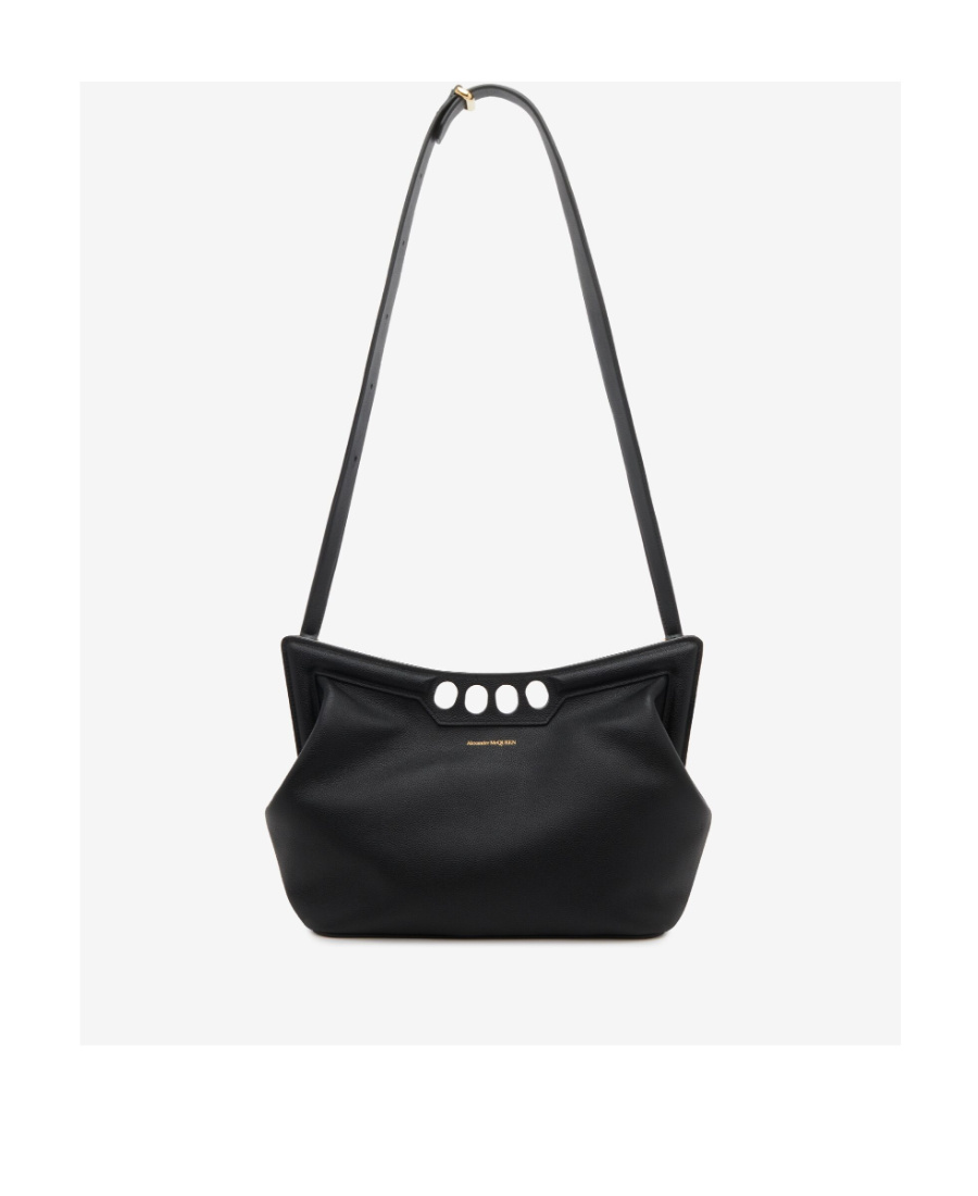 Alexander Mcqueen The Peak Shoulder Bag In Black
