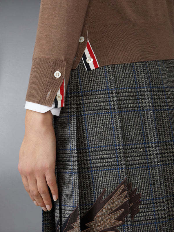 Thom Browne V-neck Cardigan In Brown