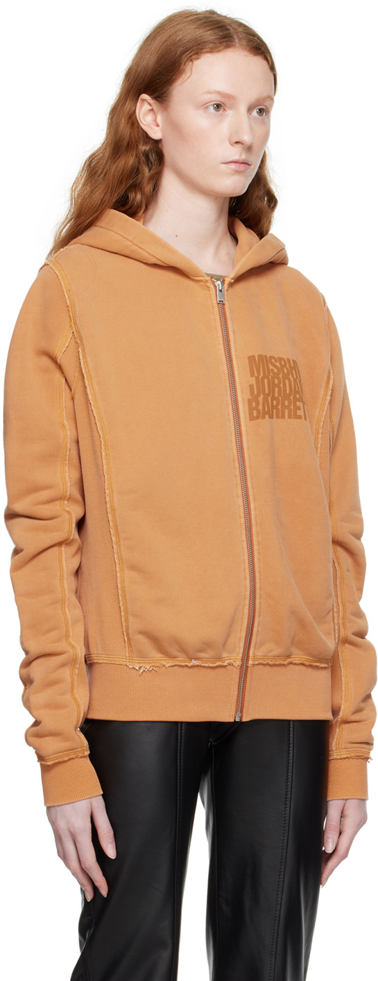 Misbhv Hooded Long-sleeved Sweater In Nude