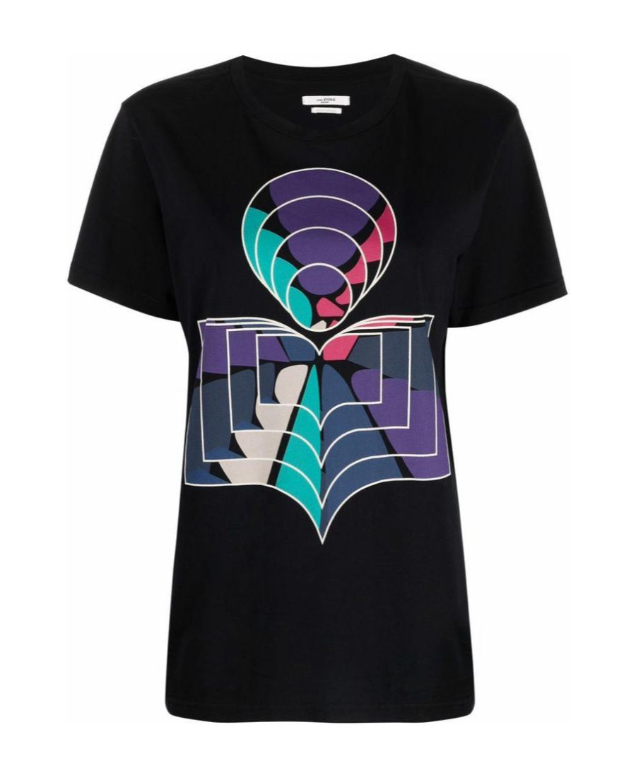 Isabel Marant Logo-print Organic-cotton T-shirt In Black