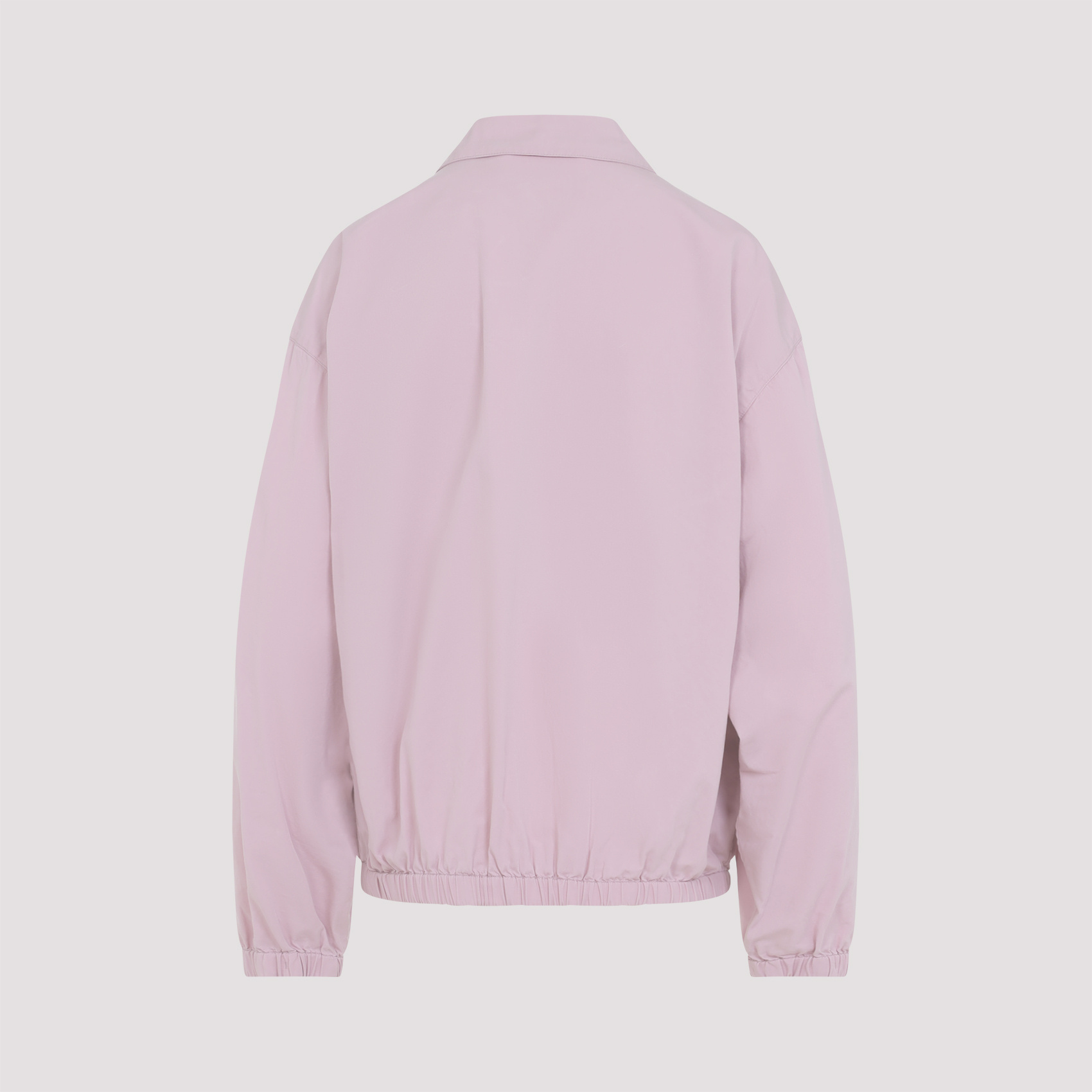 Prada Cotton Jacket With Pointed Collar And Pockets In Pink