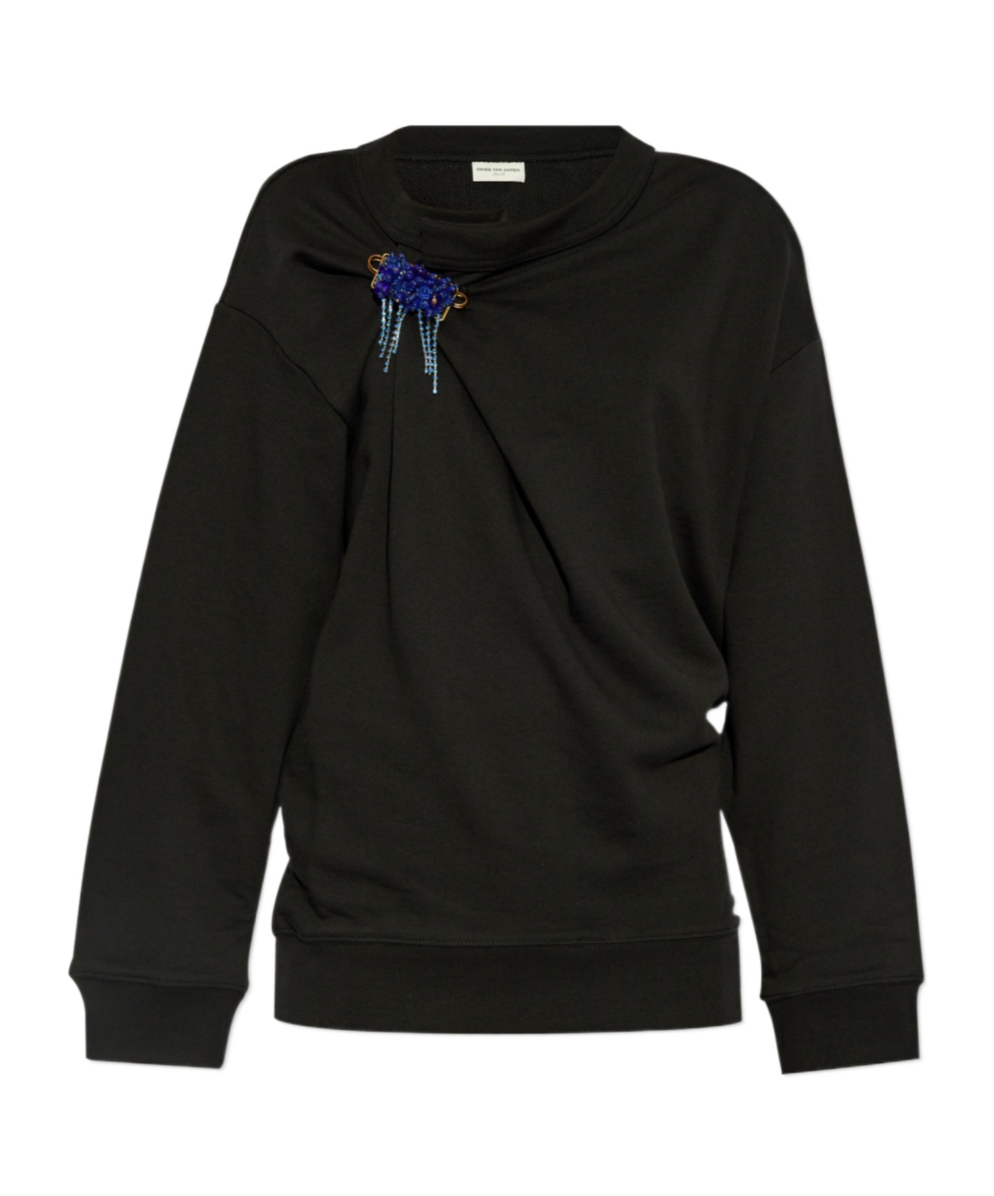 Shop Dries Van Noten Long-sleeved Sweater In Black