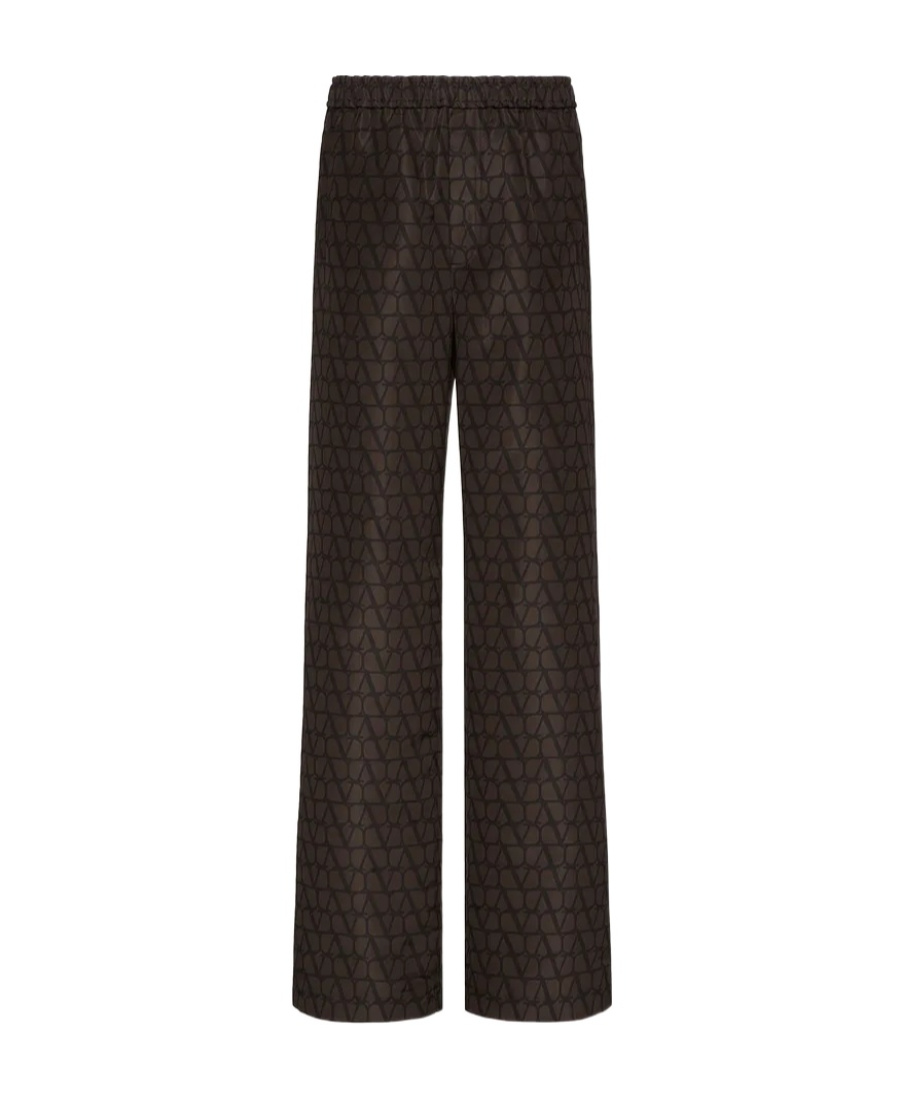 Valentino Cotton Joggers With Toile Iconographe Print In Black