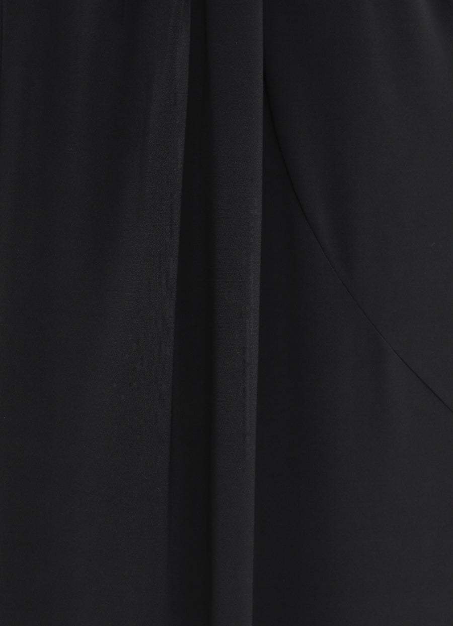 Jacquemus Floor-length Black Skirt With Subtle Side Slit In Black