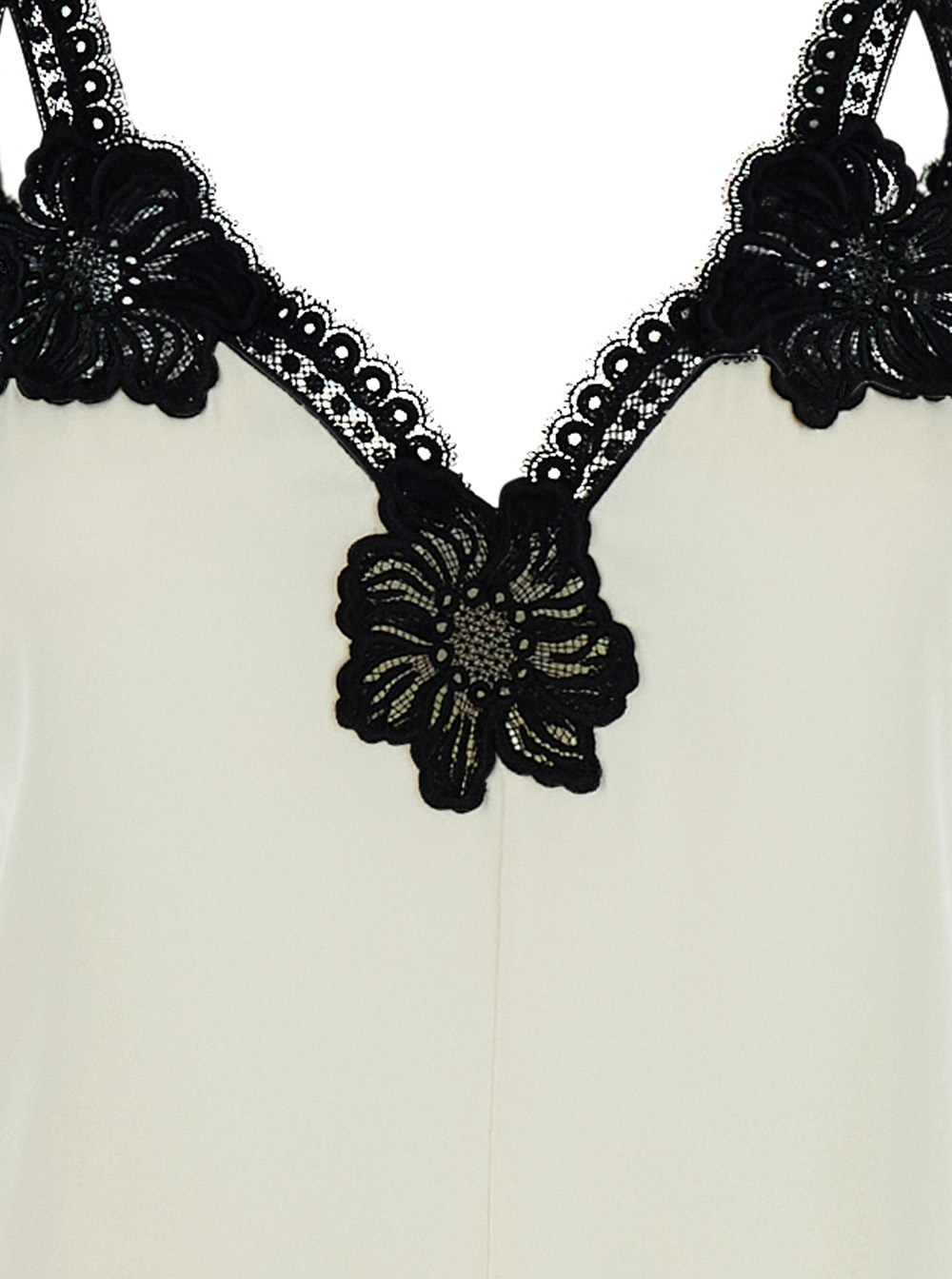 JIL SANDER JIL SANDER LACE FLOWER DETAILED MIDI DRESS